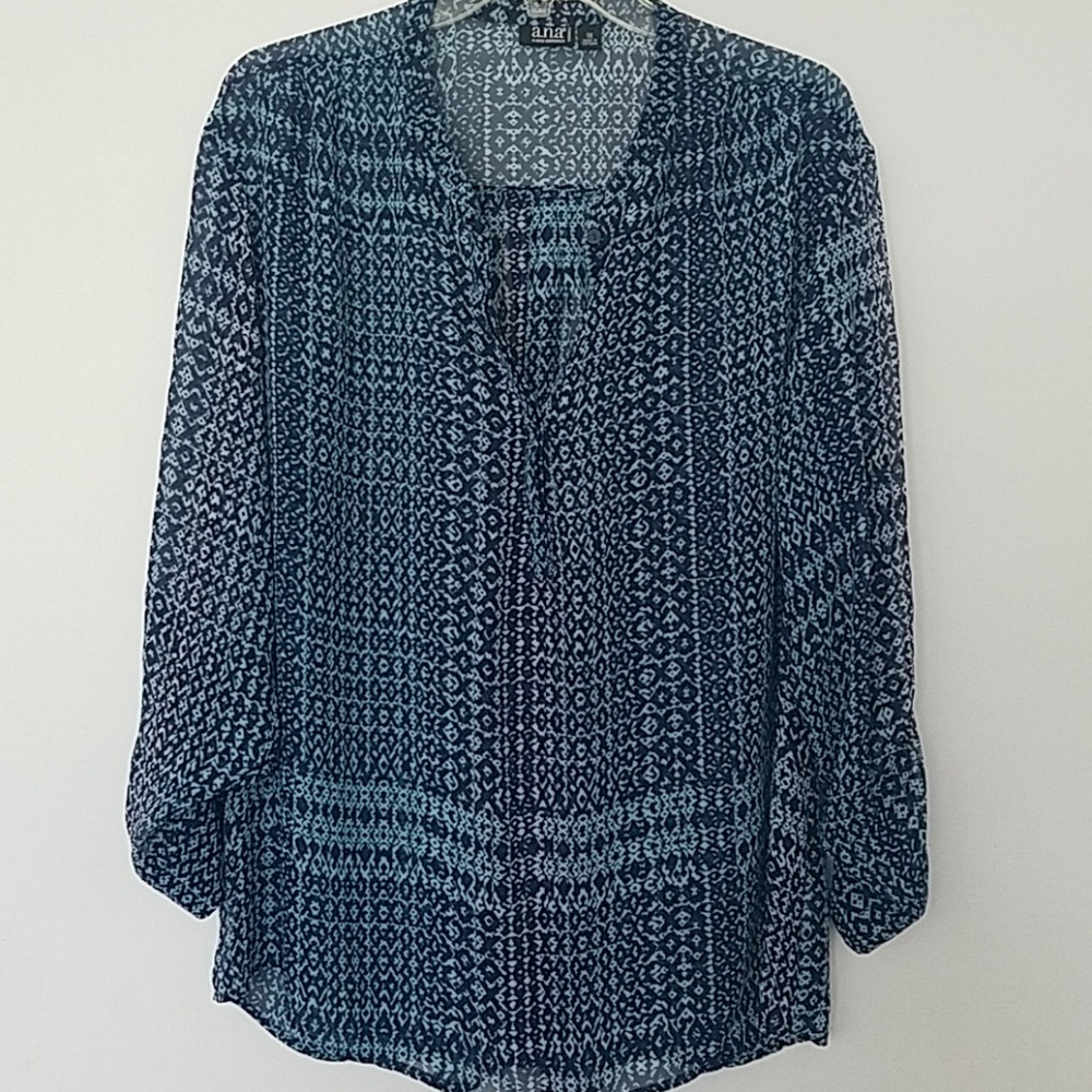 Sheer blue blouse
